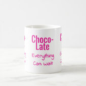 チョコレート+すべては待って コーヒーマグカップ (中央)