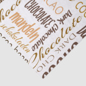 チョコレート、アーモンド、ダークチョコレートワードコラージュ 薄葉紙 (詳細)
