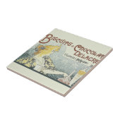 チョコレート アールヌーボー 女性 タイル (側面)