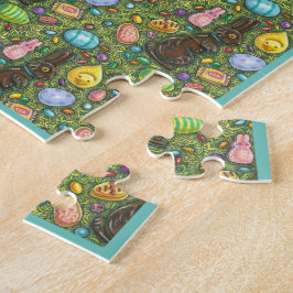 チョコレート·イースター·バニー,雛,卵,ゼリー豆 ジグソーパズル