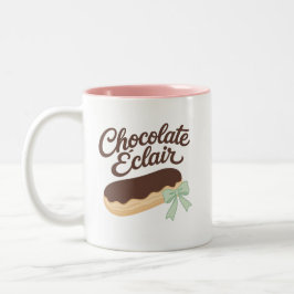チョコレート・エクレア - コケットなパステルデザート ツートーンマグカップ
