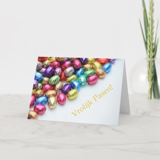 チョコレート·エッグ·イースター·グリーティング·オランダ シーズンカード (正面)