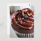 チョコレート カップケーキ 写真 ポストカード (正面/裏面)