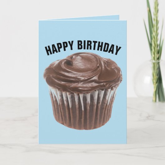 チョコレート カップケーキ 誕生日カード カード (正面)