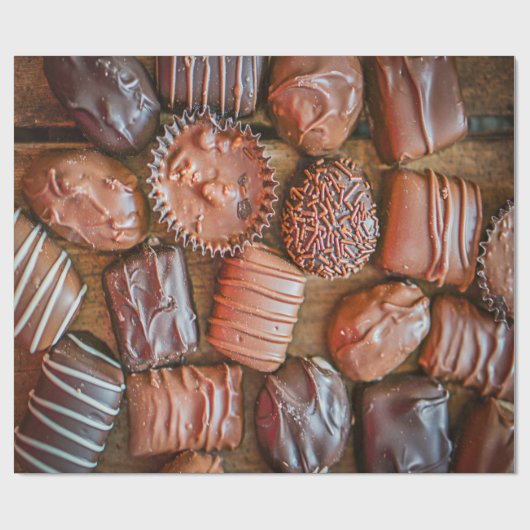 チョコレート・キャンディの箱 ラッピングペーパー (フラット)