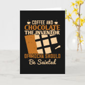 チョコレート – コーヒーとチョコレート カード (黄色い花)