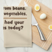 チョコレート、コーヒー、豆、野菜-ノベルティ キッチンタオル (四つ折り)