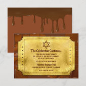 チョコレート ゴールデンチケット バー バット ミッツヴァ 受付 エンクロージャーカード (正面/裏面)