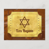 チョコレート ゴールデンチケット バー ミツバ祭 感謝 ポストカード (正面)