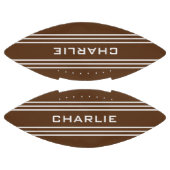 チョコレート·ストライプ·モカスタムノグラム·フットボール アメリカンフットボール (パネル)