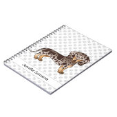 チョコレート&タンダリンゴショートヘアダックスシュント&名前 ノートブック (左側)