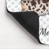 チョコレート&タンダリンゴロングヘアダシュント&名前 マウスパッド (コーナー)