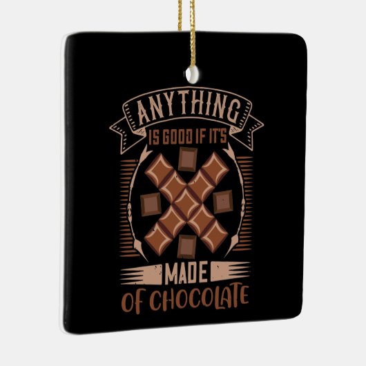 チョコレート – チョコレート製の場合に適 セラミックオーナメント (右)