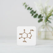 チョコレート テオブロミン 分子 化学式 スクエア名刺 (スタンド正面)