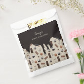 チョコレート テーマ パターン パーティー フェイバーバッグ (封をした状態)