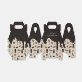 チョコレート テーマ パターン パーティー フェイバーボックス (折り畳みなし)