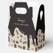 チョコレート テーマ パターン パーティー フェイバーボックス (オープン)