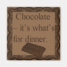 チョコレート – ディナー用の四角い磁石だ マグネット