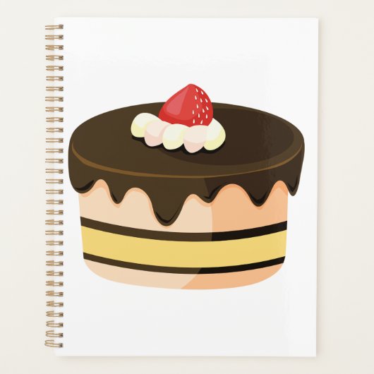 チョコレート・ドリップケーキとイチゴ プランナー手帳 (正面)