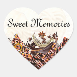 チョコレート ハート ステッカー