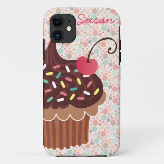 チョコレート＆バニラカップケーキ iPhone 5 Casemateケース Case-Mate iPhoneケース (裏面)