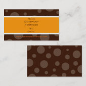 チョコレート·バブル·オレンジ、名前、会社、住所…… 名刺 (正面/裏面)