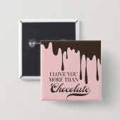 チョコレート・バレンタイン・ボタンより愛する 缶バッジ (正面&裏面)
