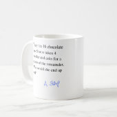 チョコレート・バーの非難の検査はマグに質問します コーヒーマグカップ (正面左)