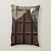 チョコレート・バーポリエステルアクセントの枕16" x12 " アクセントクッション (裏面(縦))