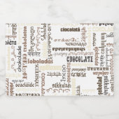 チョコレート フードラベル (シングルラベル)