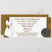 チョコレート・ブラ転がウン・オーバー・ボーリング・パーティー 招待状 (正面/裏面)