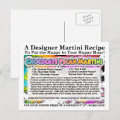 チョコレート・ペカン・マティーニのレシピ・ポストカード ポストカード (正面/裏面)