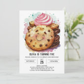 チョコレート ボヘミアンスイーツ クッキー バースデー 招待状 (スタンド正面)