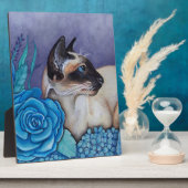 チョコレート・ポイント・シャム猫 フォトプラーク (側面)