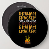 チョコレート、マシュマロ、グラハムクラッカー 缶バッジ (正面&裏面)