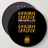 チョコレート、マシュマロ、グラハムクラッカー 缶バッジ (正面&裏面)