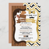 チョコレート&ミスターワンダーフルファースト誕生日ジョイント 招待状 (正面/裏面)