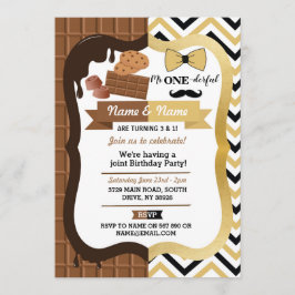 チョコレート&ミスターワンダーフルファースト誕生日ジョイント 招待状