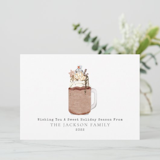 チョコレート ミルクシェイク スノーマン スウィート シーズンカード (スタンド正面)