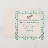 チョコレート&ミントブライダルシャワー招待状 招待状 (正面/裏面)