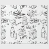 チョコレート ラッピングペーパー (フラット)