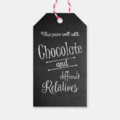 チョコレート&ワインボトルワインテイスティングディナーパーティー ギフトタグ (正面)