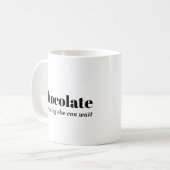 チョコレート 他は待って コーヒーマグカップ (正面左)