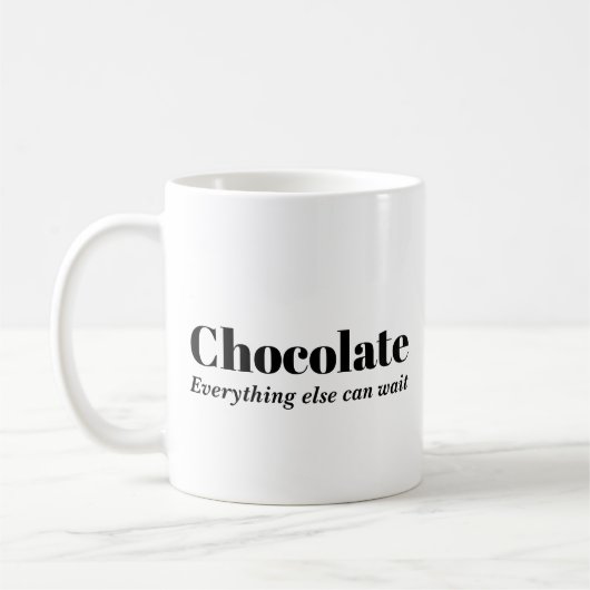 チョコレート 他は待って コーヒーマグカップ (左)