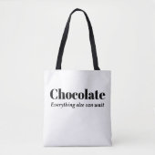 チョコレート 他は待って トートバッグ (正面)