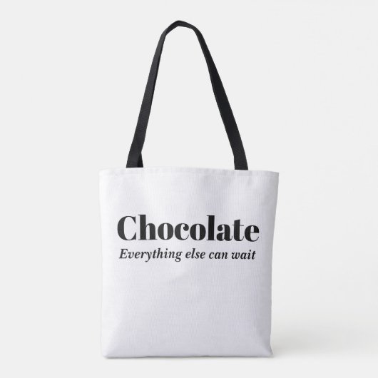チョコレート 他は待って トートバッグ (裏面)