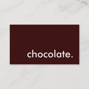 チョコレート。 名刺