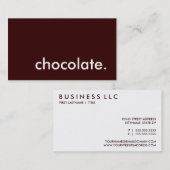 チョコレート。 名刺 (正面/裏面)