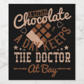 チョコレート – A Little Chocolate A Day ワインラベル (シングルラベル)