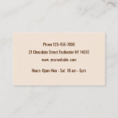 チョコレートConfectionerのテーマ 名刺 (裏面)